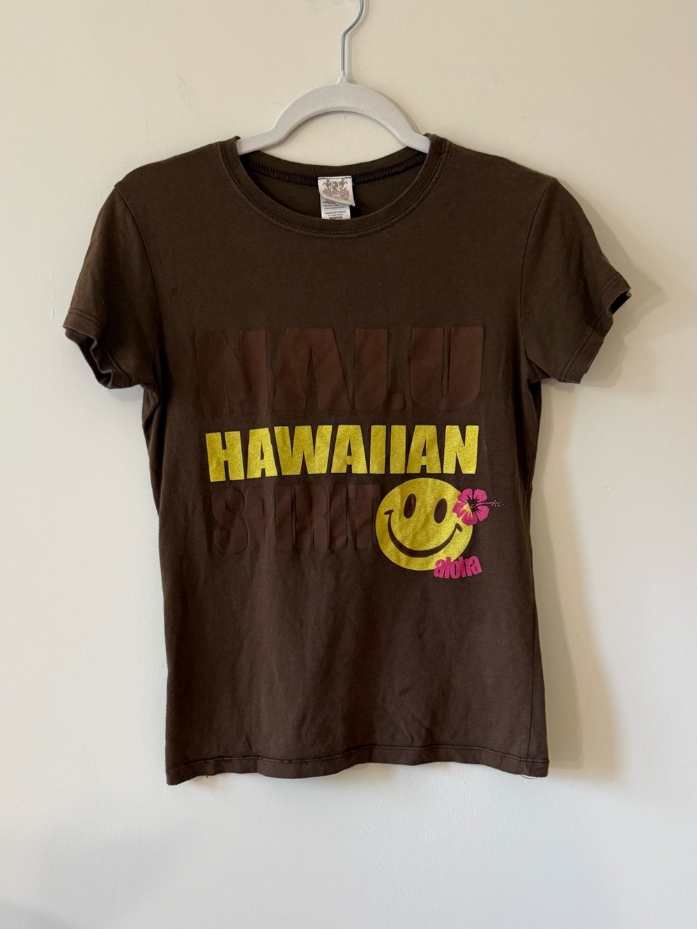 Junk Food Maui Hawaiian Surf Smiley Graphic Tee M